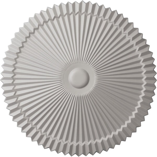 Ekena Millwork Shakuras Ceiling Medallion (Fits Canopies up to 5"), Hand-Painted Ultra Pure White, 24"OD x 3"P CM24SHUWF - main